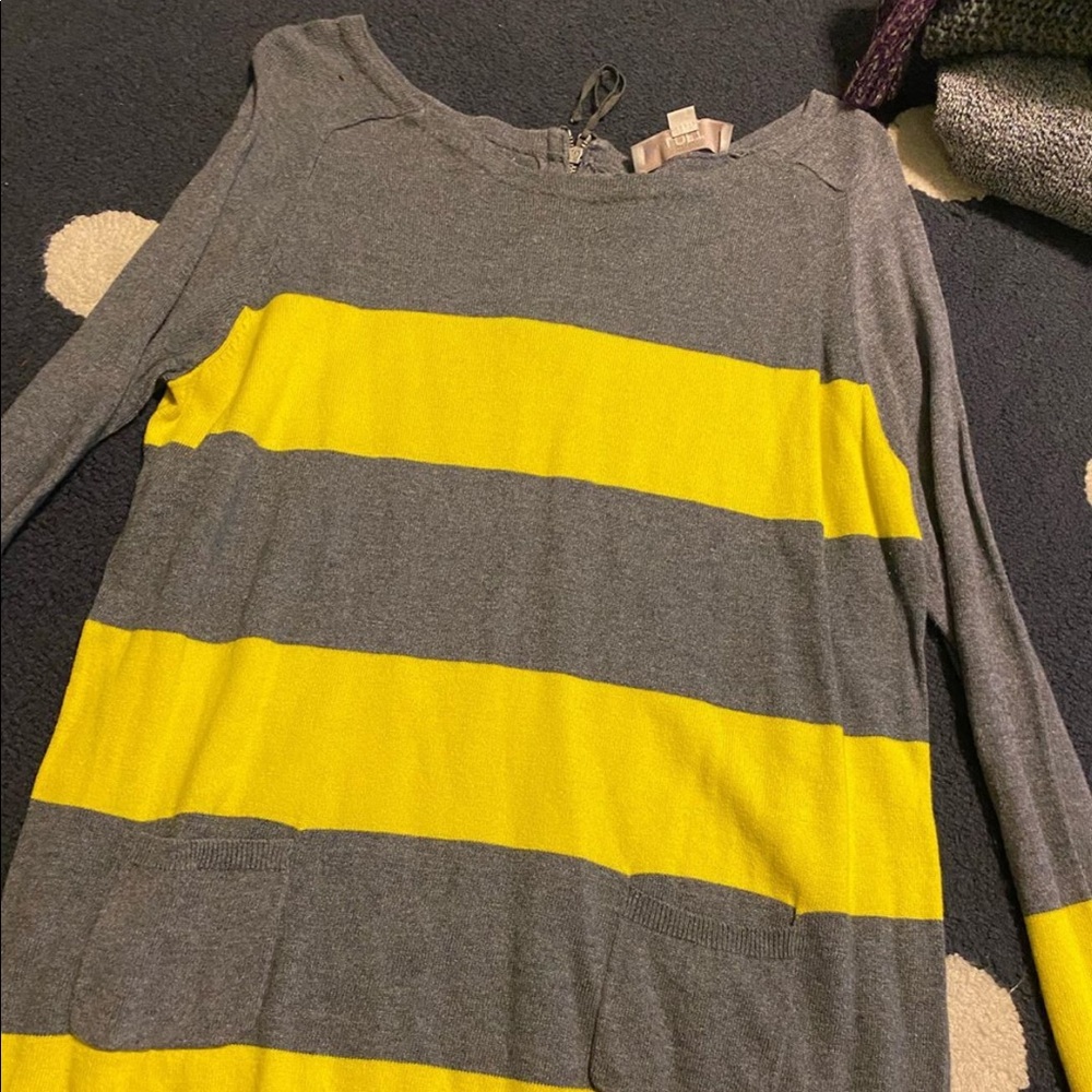 Ann Taylor Loft striped color block sweater